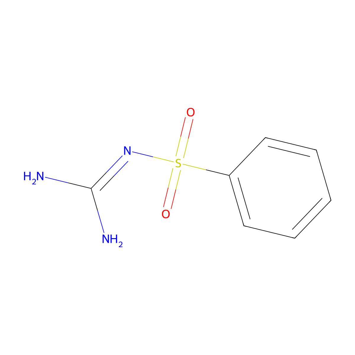 N-[amino(imino)methyl]benzenesulfonamide molecular structure, CAS 4392-37-4