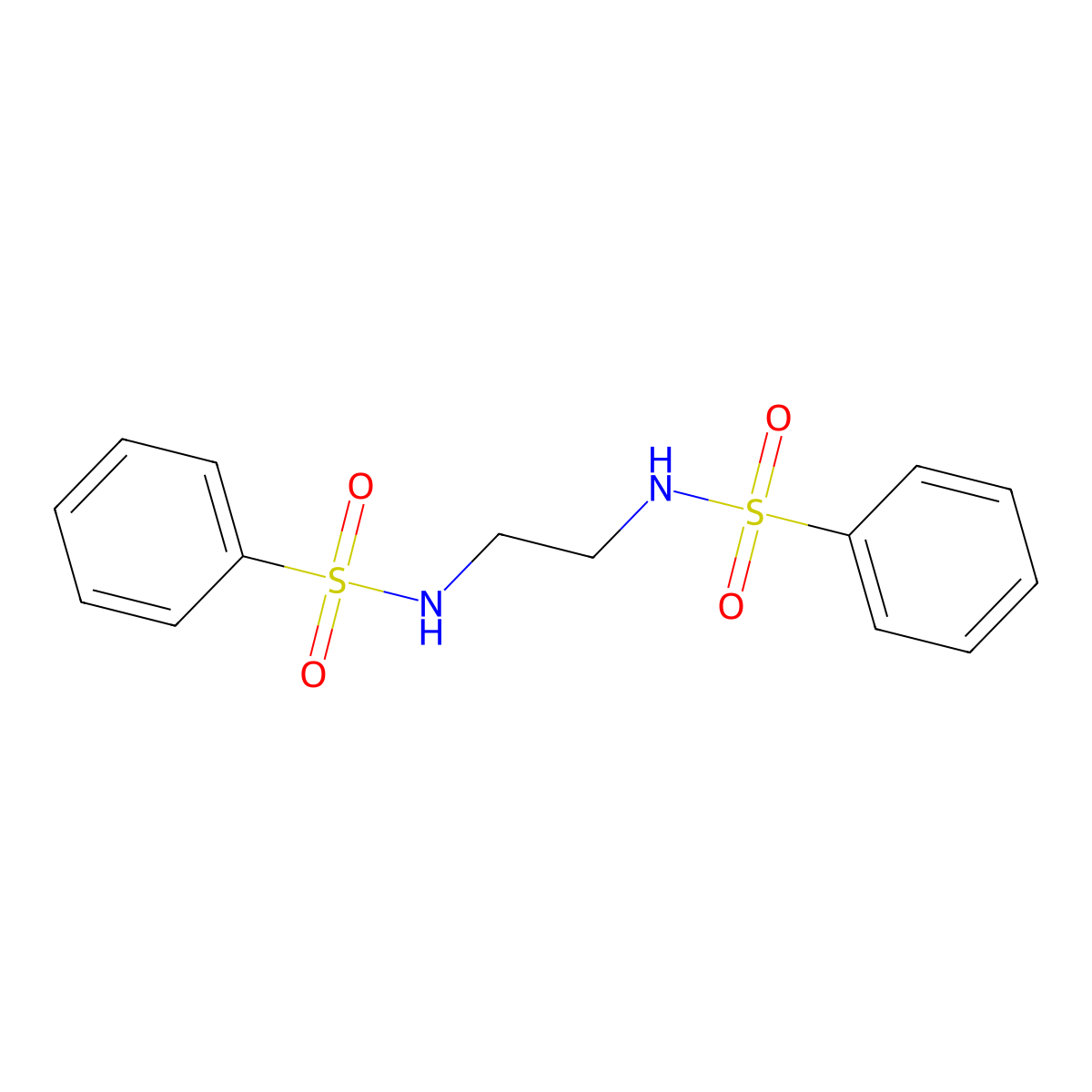 N,N'-Ethylenebisbenzenesulfonamide molecular structure, CAS 4392-52-3