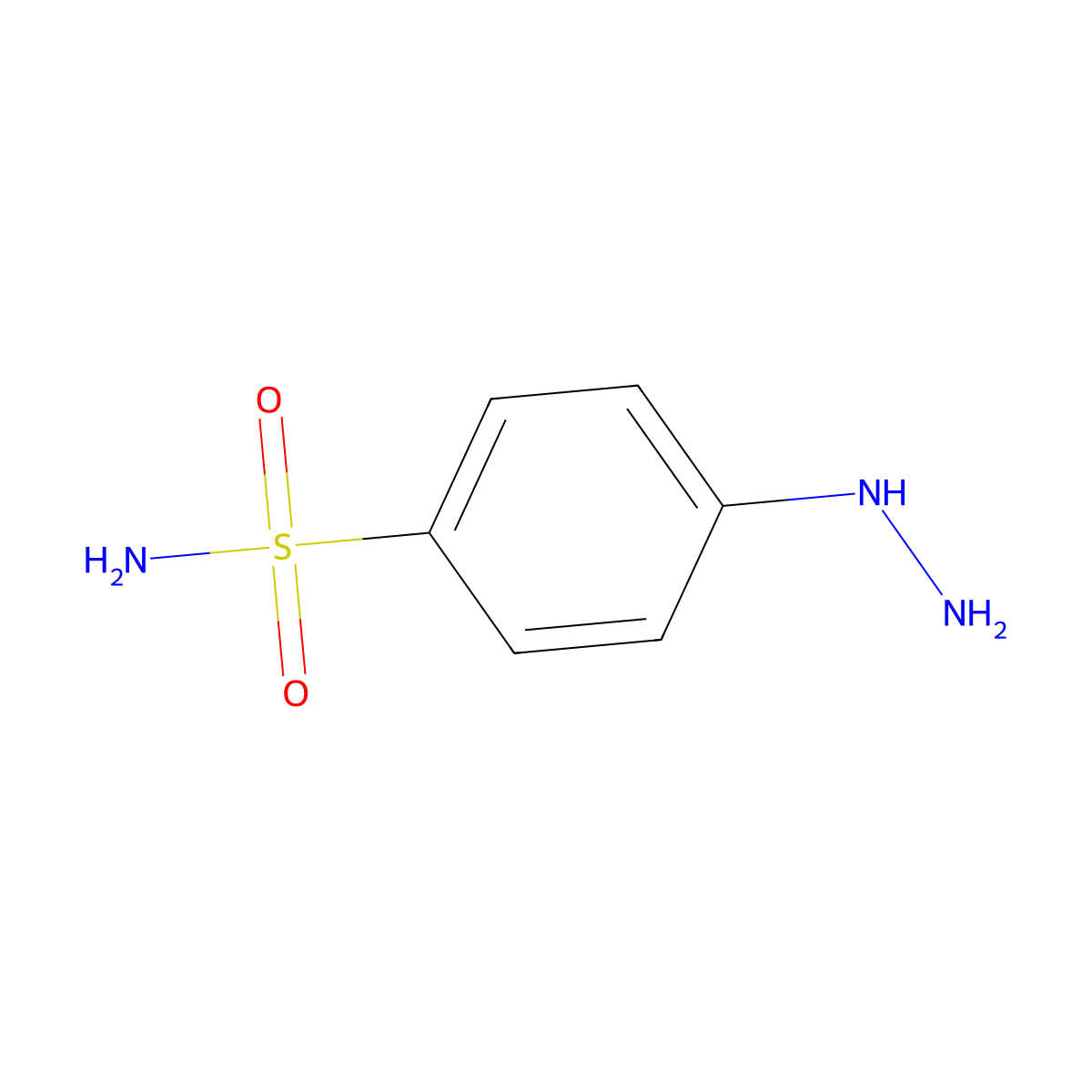 p-Hydrazinobenzenesulphonamide molecular structure, CAS 4392-54-5