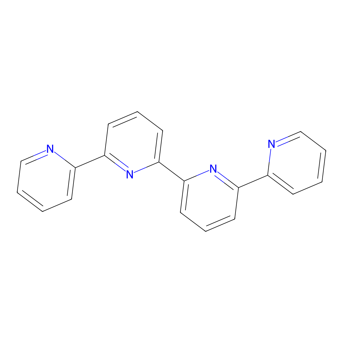 2,2':6',2'':6'',2'''-Quaterpyridine molecular structure, CAS 4392-83-0