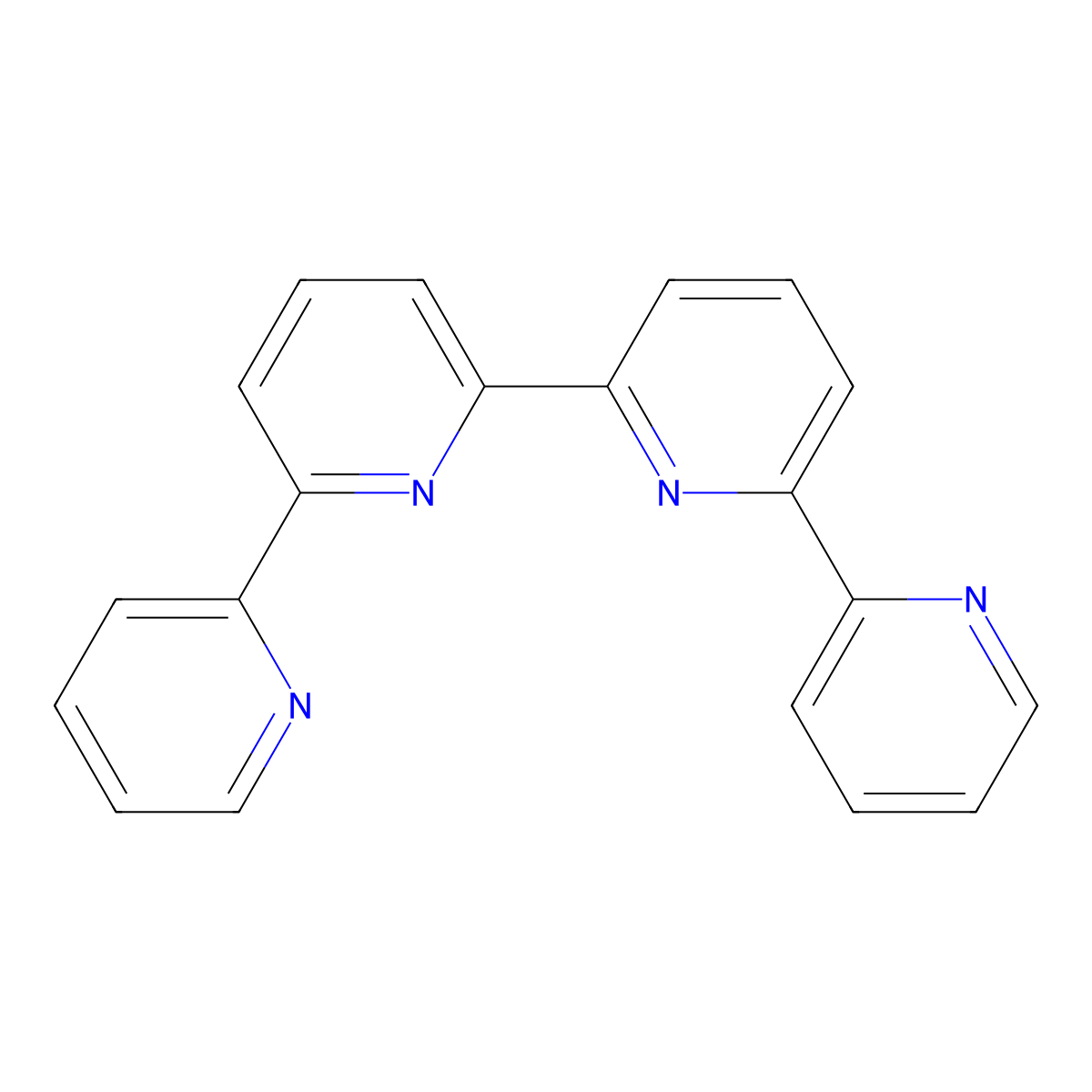 2,2':6',2'':6'',2'''-Quaterpyridine molecular structure, CAS 4392-83-0