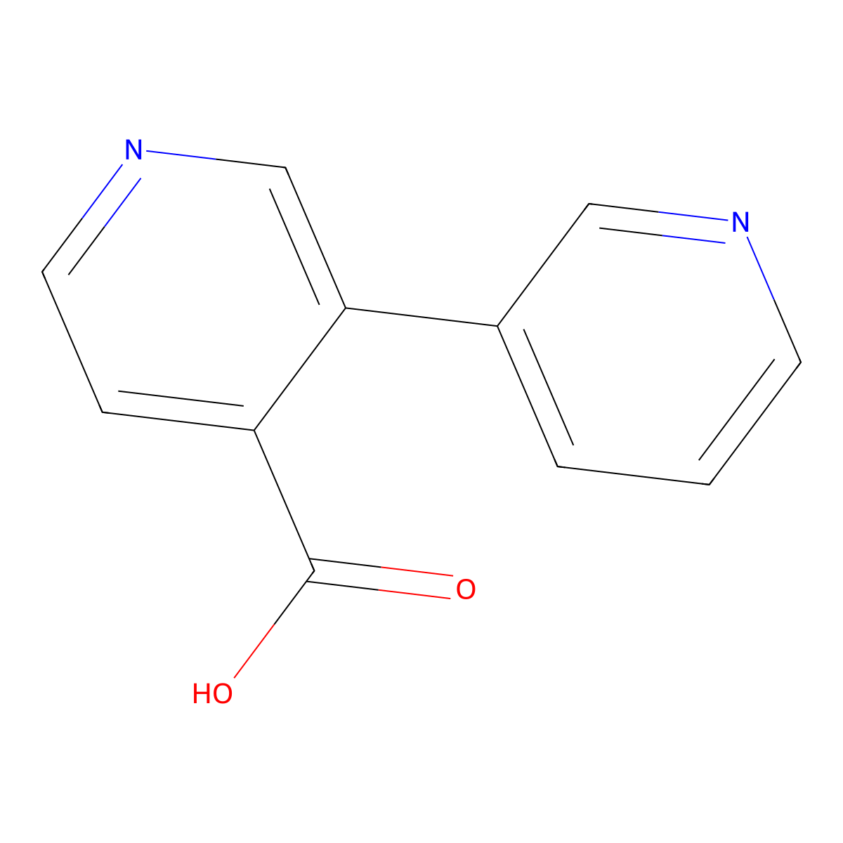 [3,3'-Bipyridine]-4-carboxylic acid molecular structure, CAS 4392-88-5