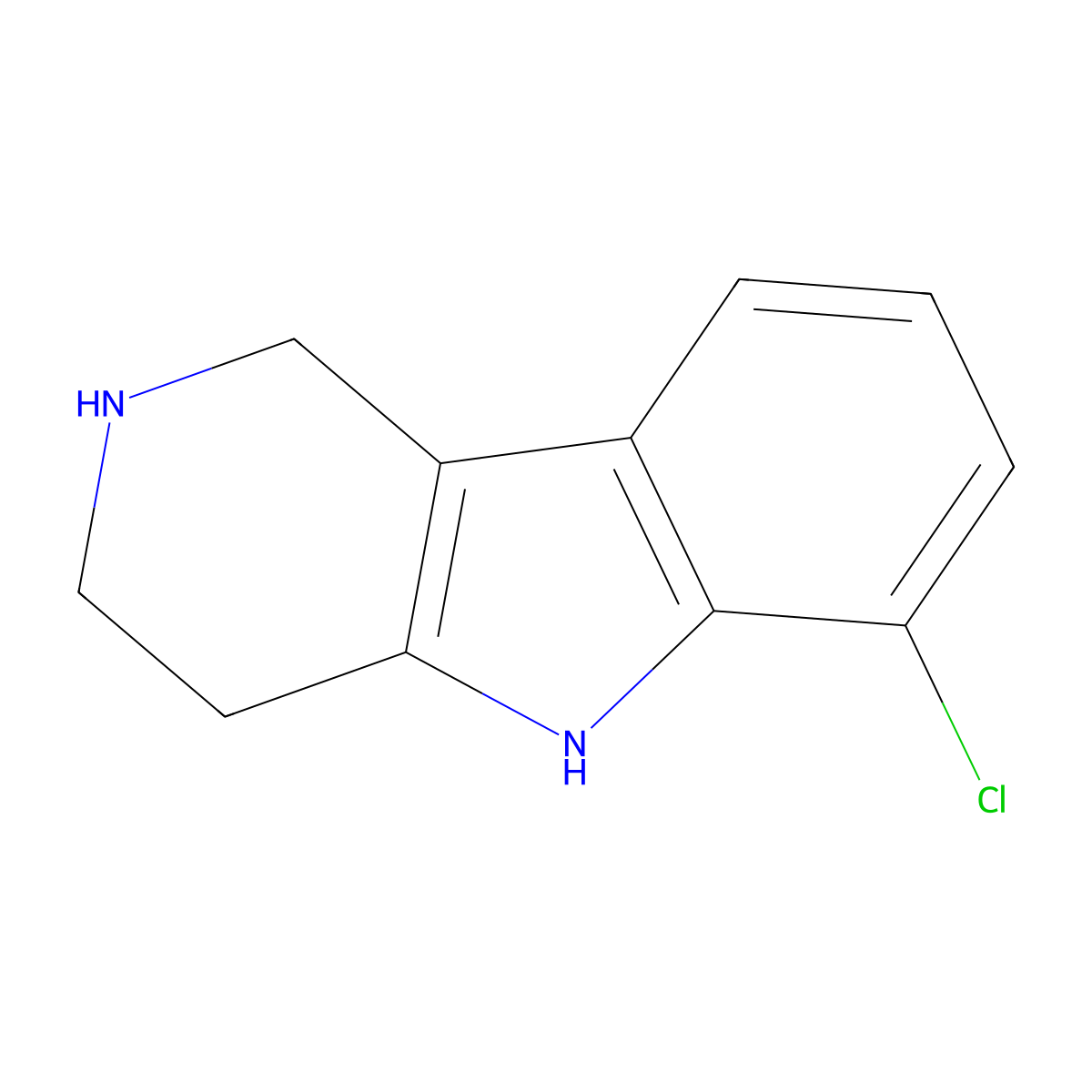 6-Chloro-2,3,4,5-tetrahydro-1H-pyrido[4,3-b]indole molecular structure, CAS 439215-13-1