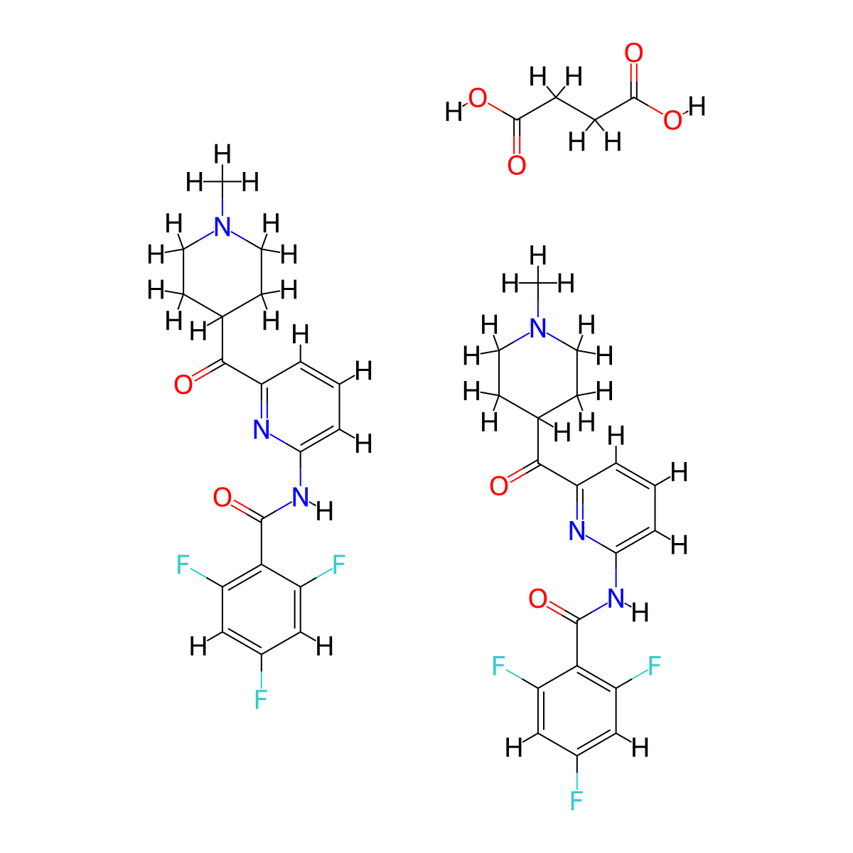 Lasmiditan Succinate molecular structure, CAS 439239-92-6