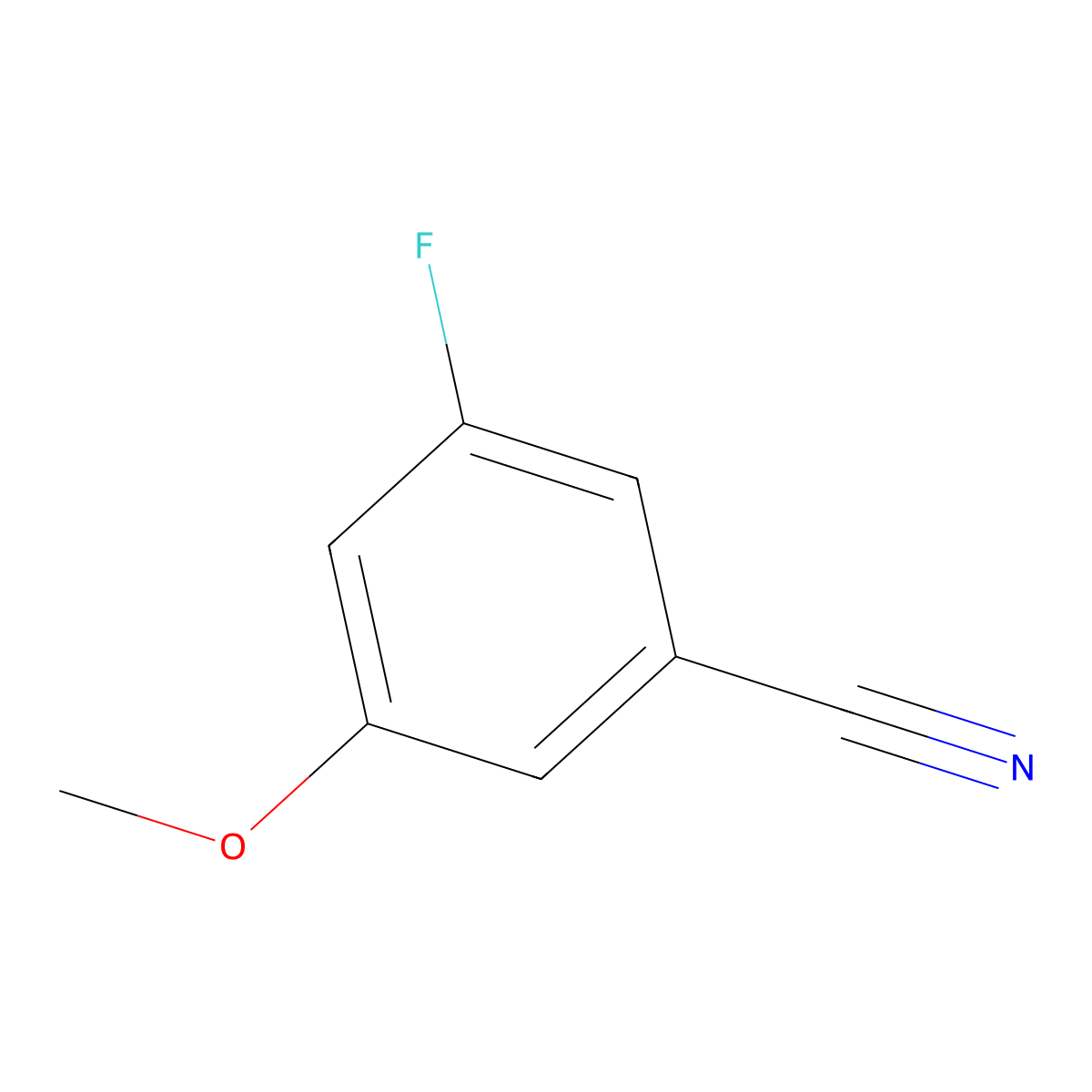 3-Fluoro-5-methoxybenzonitrile molecular structure, CAS 439280-18-9