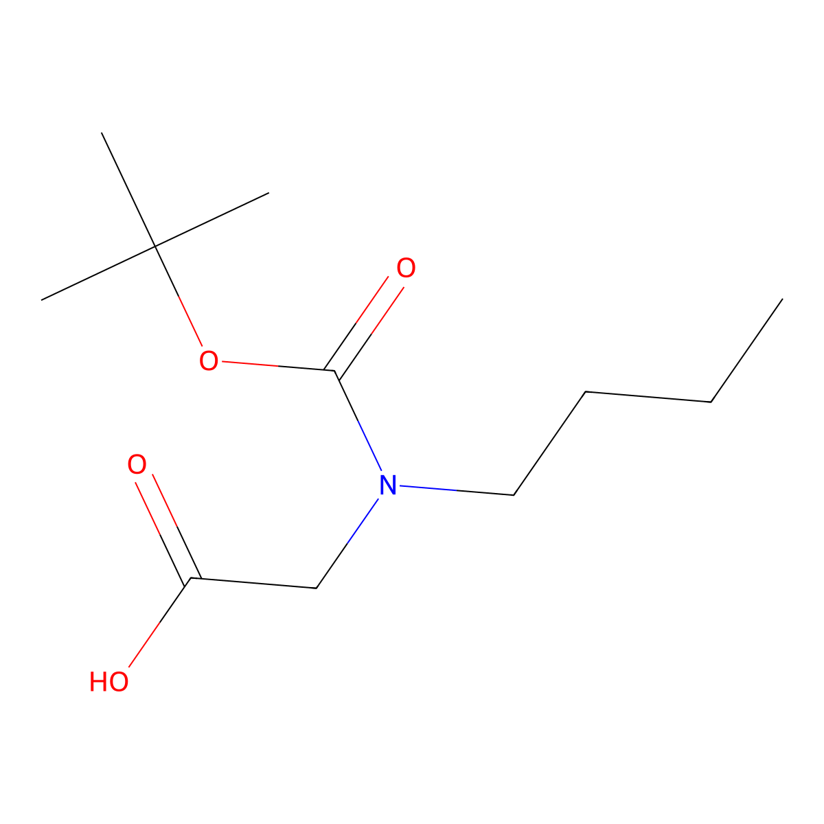 N-Boc-N-butyl-glycine molecular structure, CAS 439287-56-6