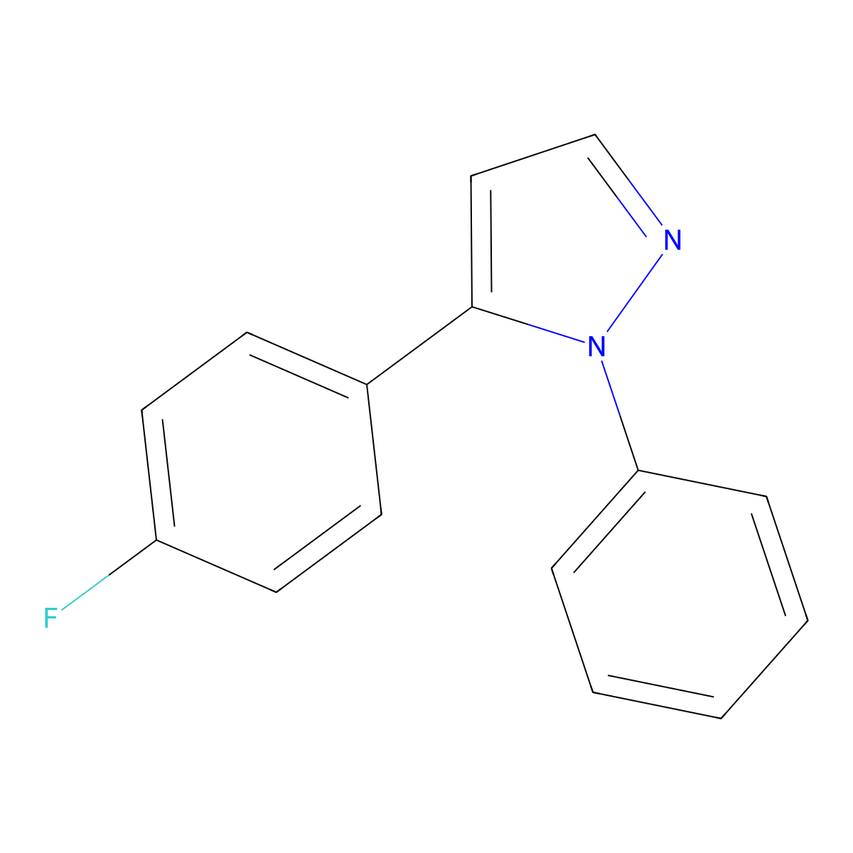5-(4-Fluorophenyl)-1-phenyl-1H-pyrazole molecular structure, CAS 439289-13-1