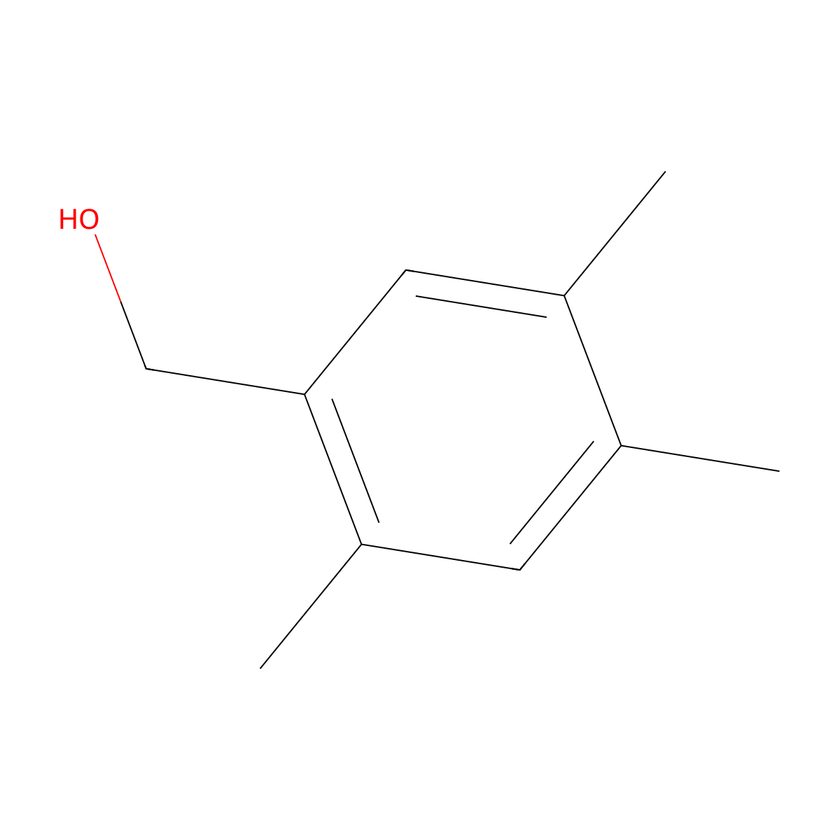 2,4,5-Trimethylbenzyl alcohol molecular structure, CAS 4393-05-9