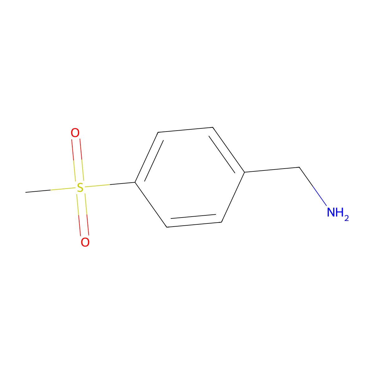 4-Methylsulfonylbenzylamine molecular structure, CAS 4393-16-2