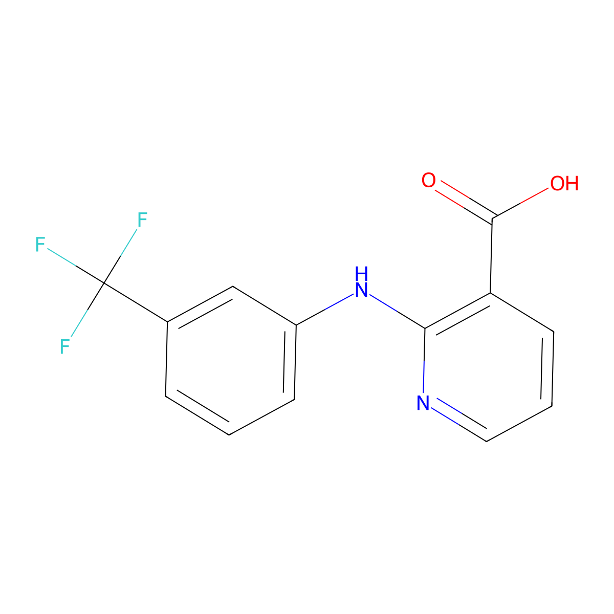 Niflumic Acid molecular structure, CAS 4394-00-7
