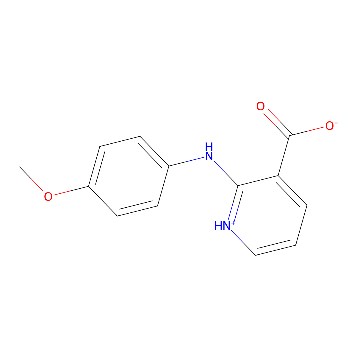2-(4-Methoxy-phenylamino)-nicotinic acid molecular structure, CAS 4394-09-6