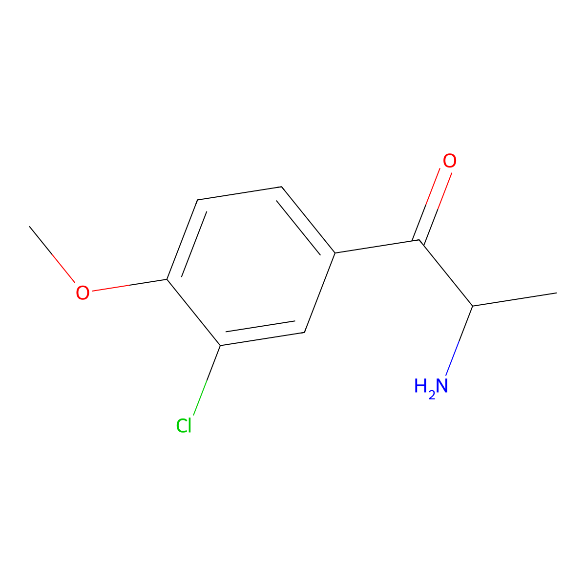 2-Amino-1-(3-chloro-4-methoxyphenyl)propan-1-one molecular structure, CAS 4394-43-8