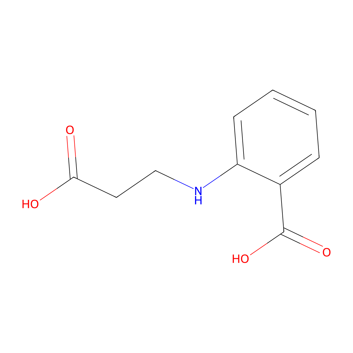 2-[(2-Carboxyethyl)amino]benzoic acid molecular structure, CAS 4395-58-8