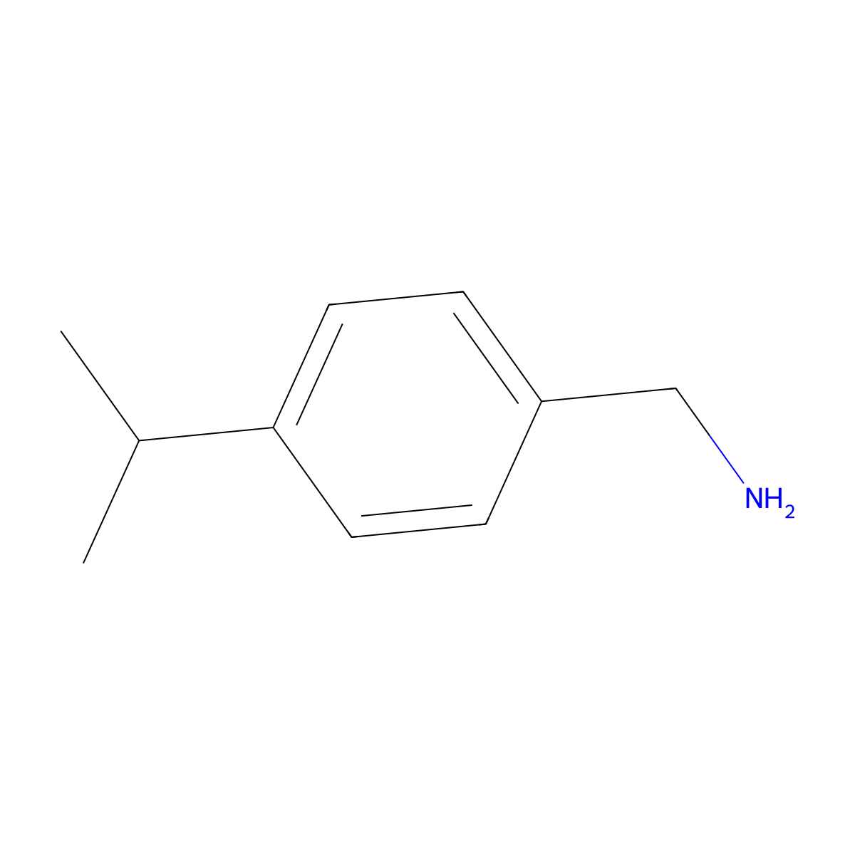 4-Isopropylbenzylamine molecular structure, CAS 4395-73-7