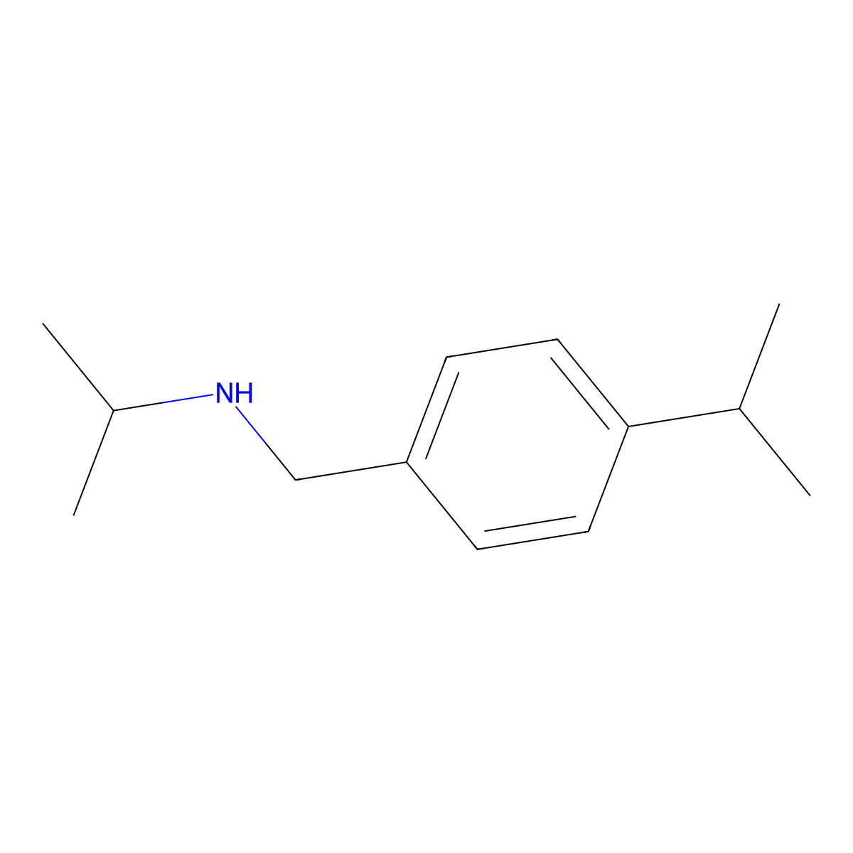 (Propan-2-yl)({[4-(propan-2-yl)phenyl]methyl})amine molecular structure, CAS 4395-74-8