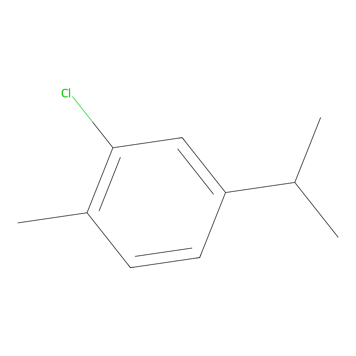 2-Chloro-4-isopropyltoluene molecular structure, CAS 4395-79-3