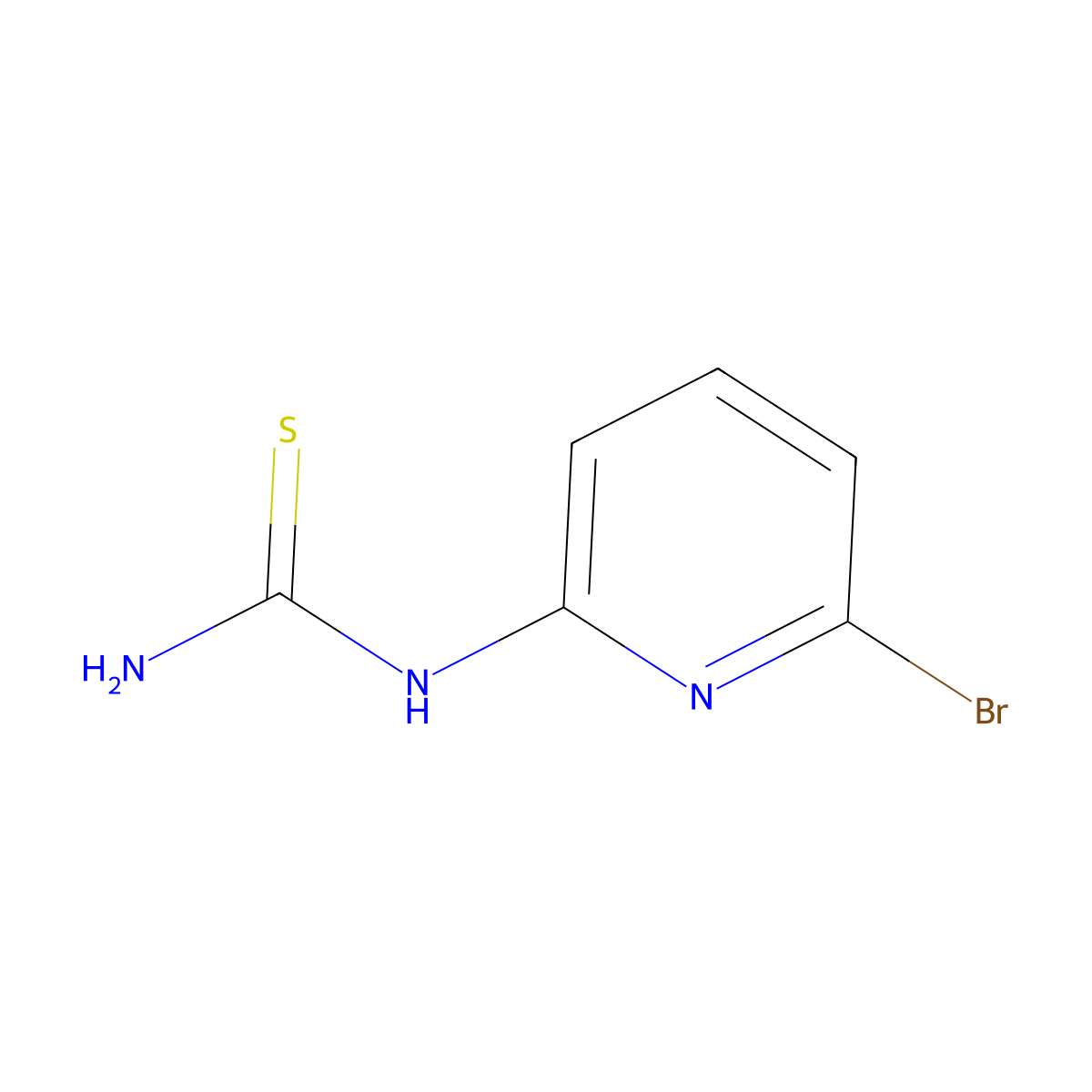(6-Bromo-pyridin-2-YL)thiourea molecular structure, CAS 439578-83-3