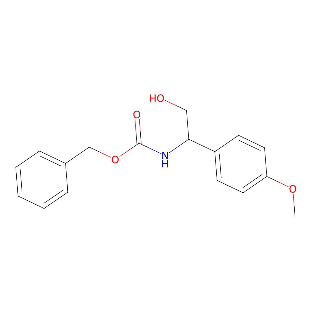 benzyl N-[2-hydroxy-1-(4-methoxyphenyl)ethyl]carbamate molecular structure, CAS 439585-39-4