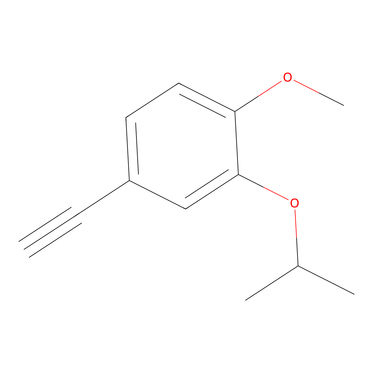 Benzene, 4-ethynyl-1-methoxy-2-(1-methylethoxy)- molecular structure, CAS 439585-86-1