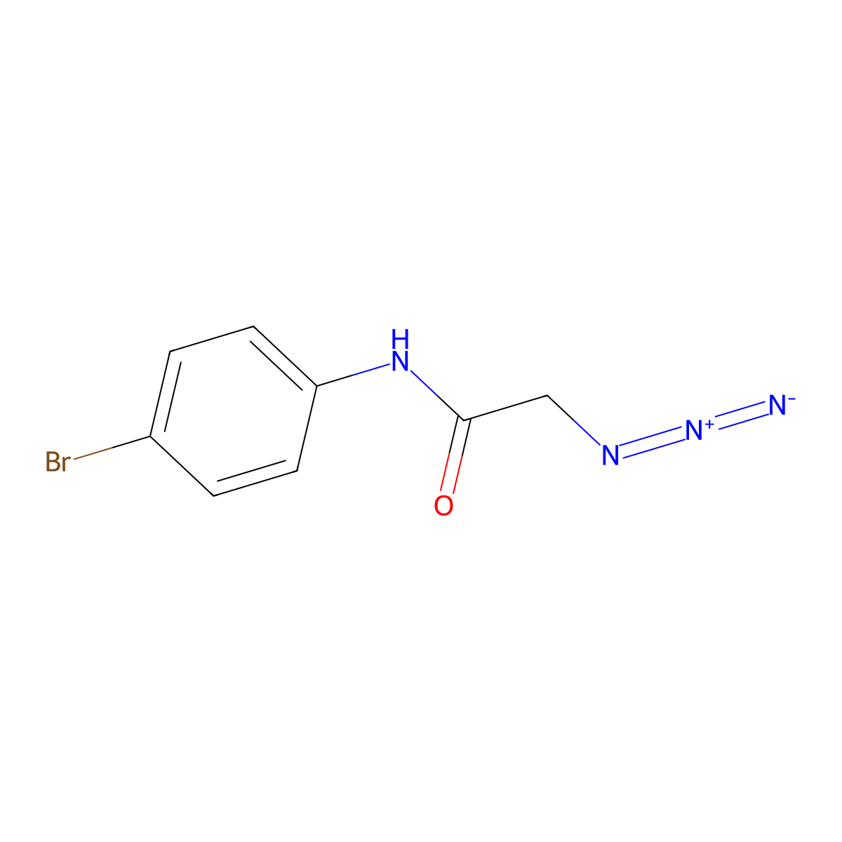 2-azido-N-(4-bromophenyl)acetamide molecular structure, CAS 439586-07-9