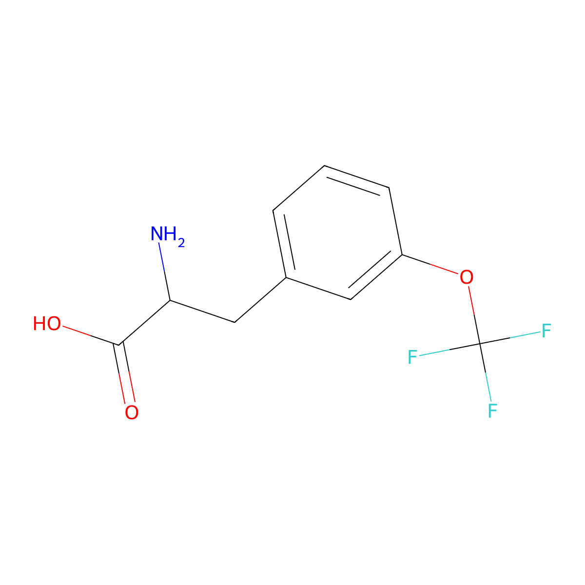 2-amino-3-[3-(trifluoromethoxy)phenyl]propanoic Acid molecular structure, CAS 439587-14-1