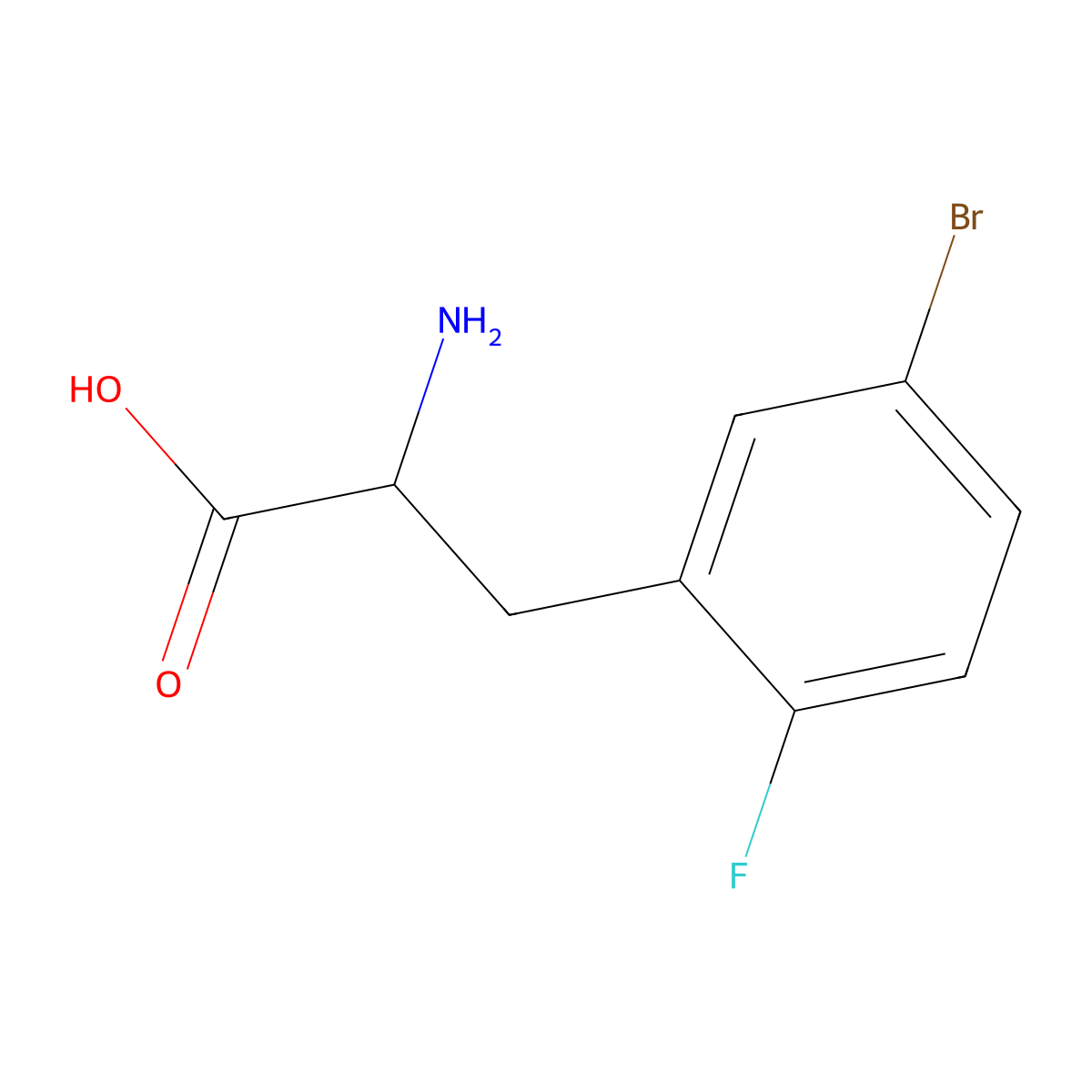 5-Bromo-2-fluoro-DL-phenylalanine molecular structure, CAS 439587-18-5