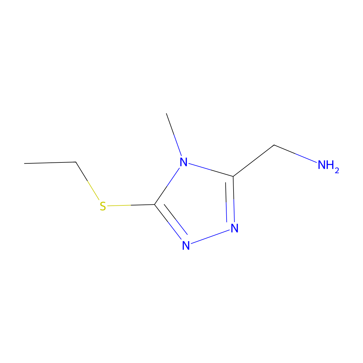 (5-(Ethylthio)-4-methyl-4h-1,2,4-triazol-3-yl)methanamine molecular structure, CAS 439594-53-3