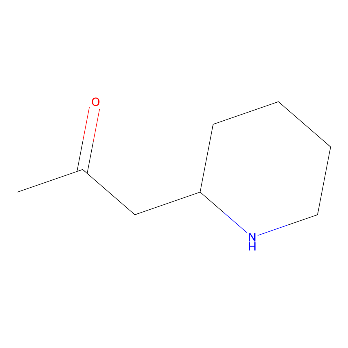 1-(2-Piperidinyl)-2-propanone molecular structure, CAS 4396-01-4