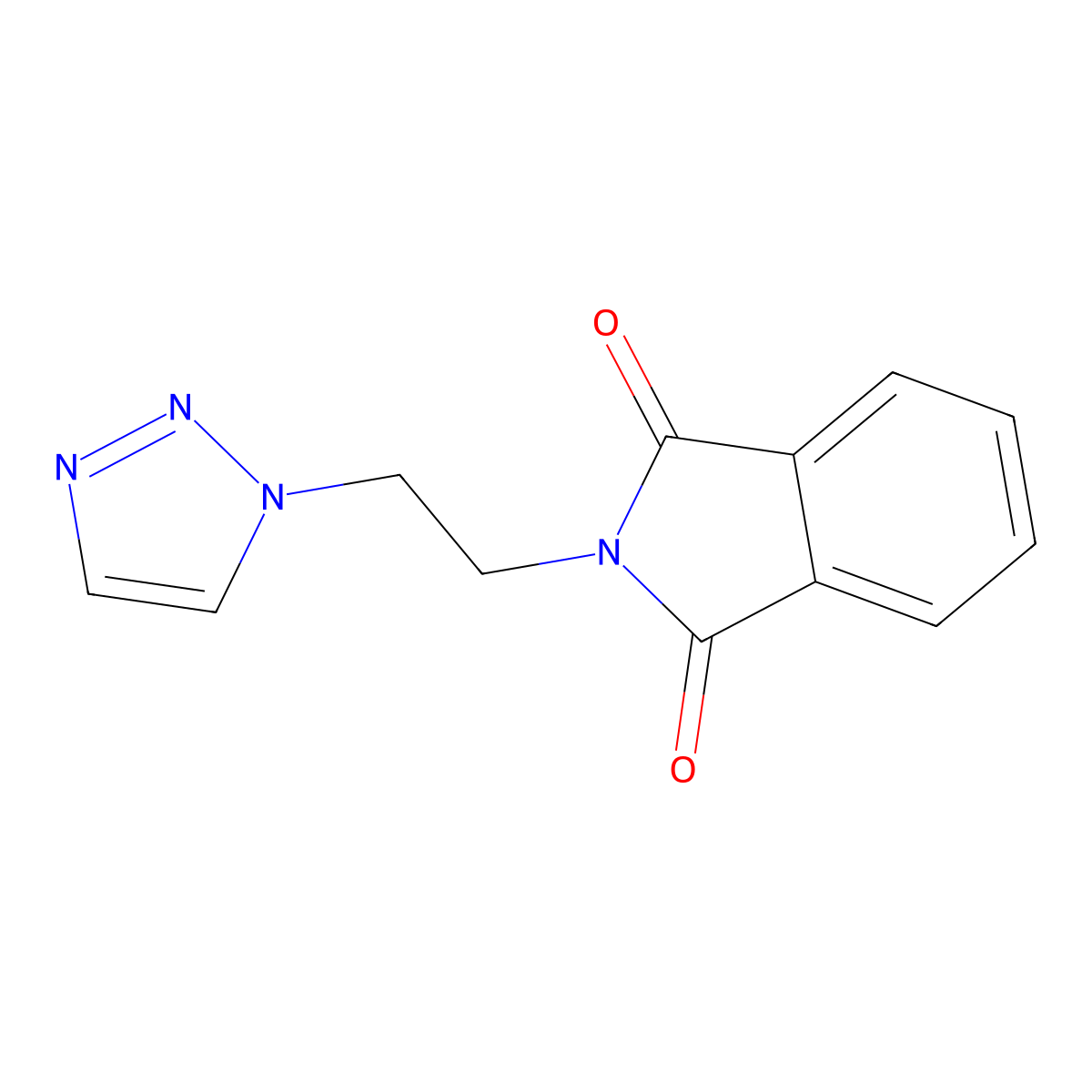 2-(2-(1H-1,2,3-Triazol-1-YL)ethyl)isoindoline-1,3-dione molecular structure, CAS 4396-77-4