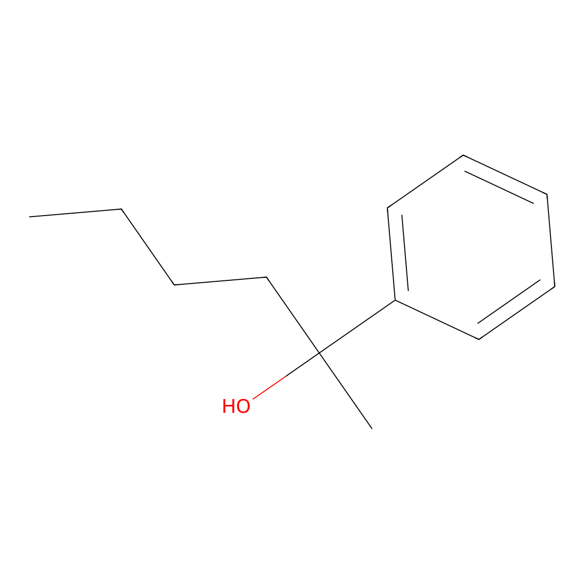 2-Hexanol, 2-phenyl- molecular structure, CAS 4396-98-9