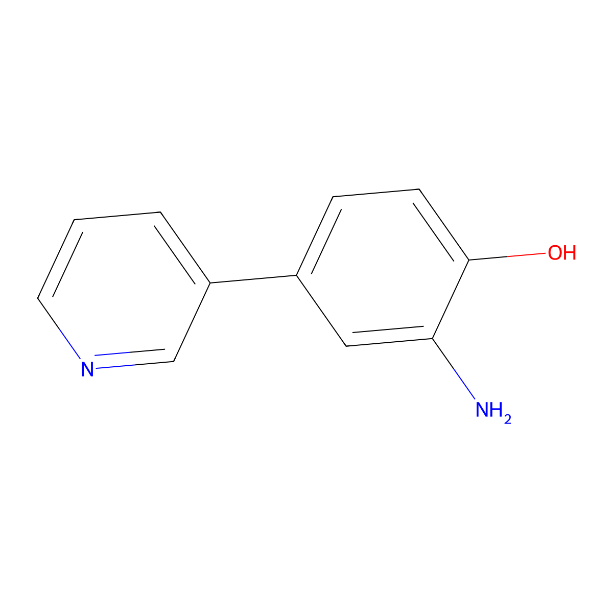 2-Amino-4-pyridin-3-YL-phenol molecular structure, CAS 439608-06-7