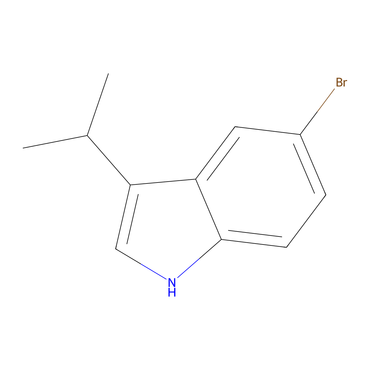 5-bromo-3-isopropyl-1H-indole molecular structure, CAS 439612-51-8