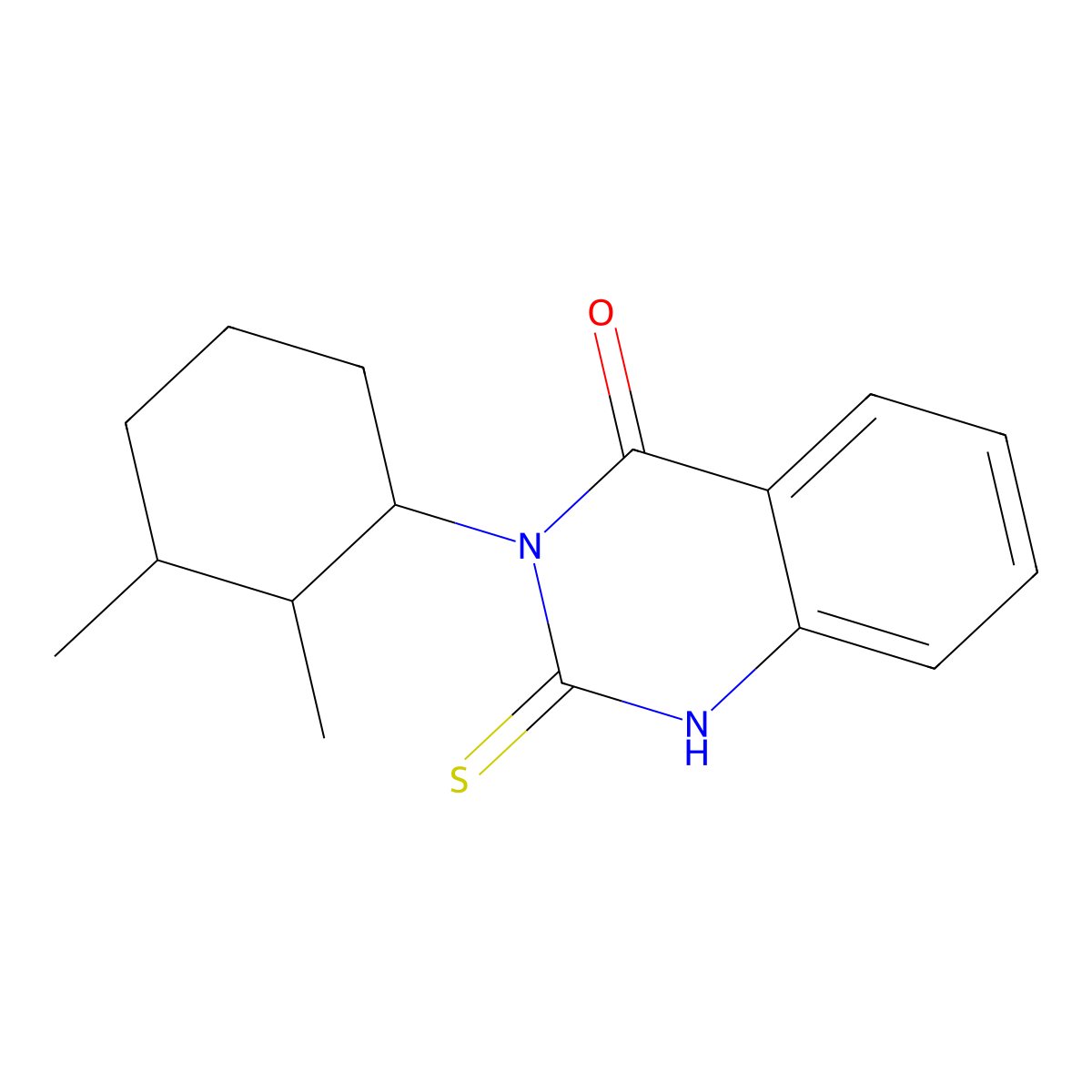 3-(2,3-Dimethylcyclohexyl)-2-sulfanyl-3,4-dihydroquinazolin-4-one molecular structure, CAS 439661-32-2