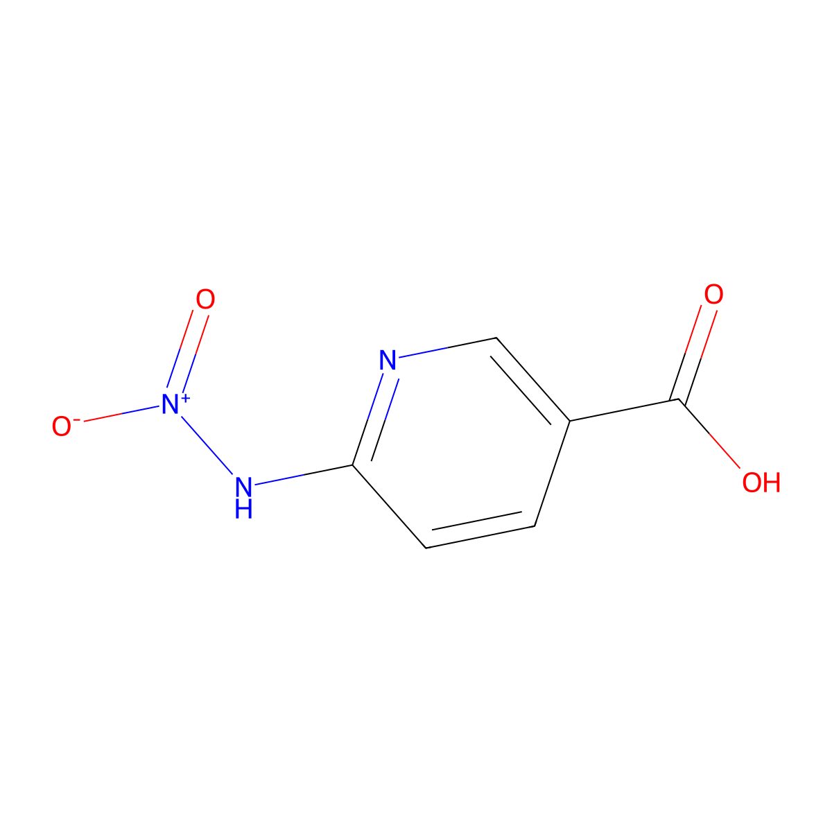 6-(Nitroamino)-3-pyridinecarboxylic acid molecular structure, CAS 439681-56-8