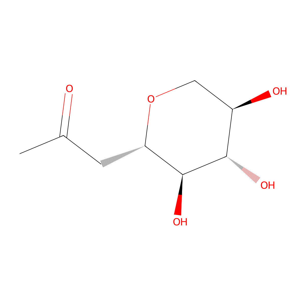 2-[2-oxopropyl]tetrahydro-2H-pyran-3,4,5-triol molecular structure, CAS 439685-73-1