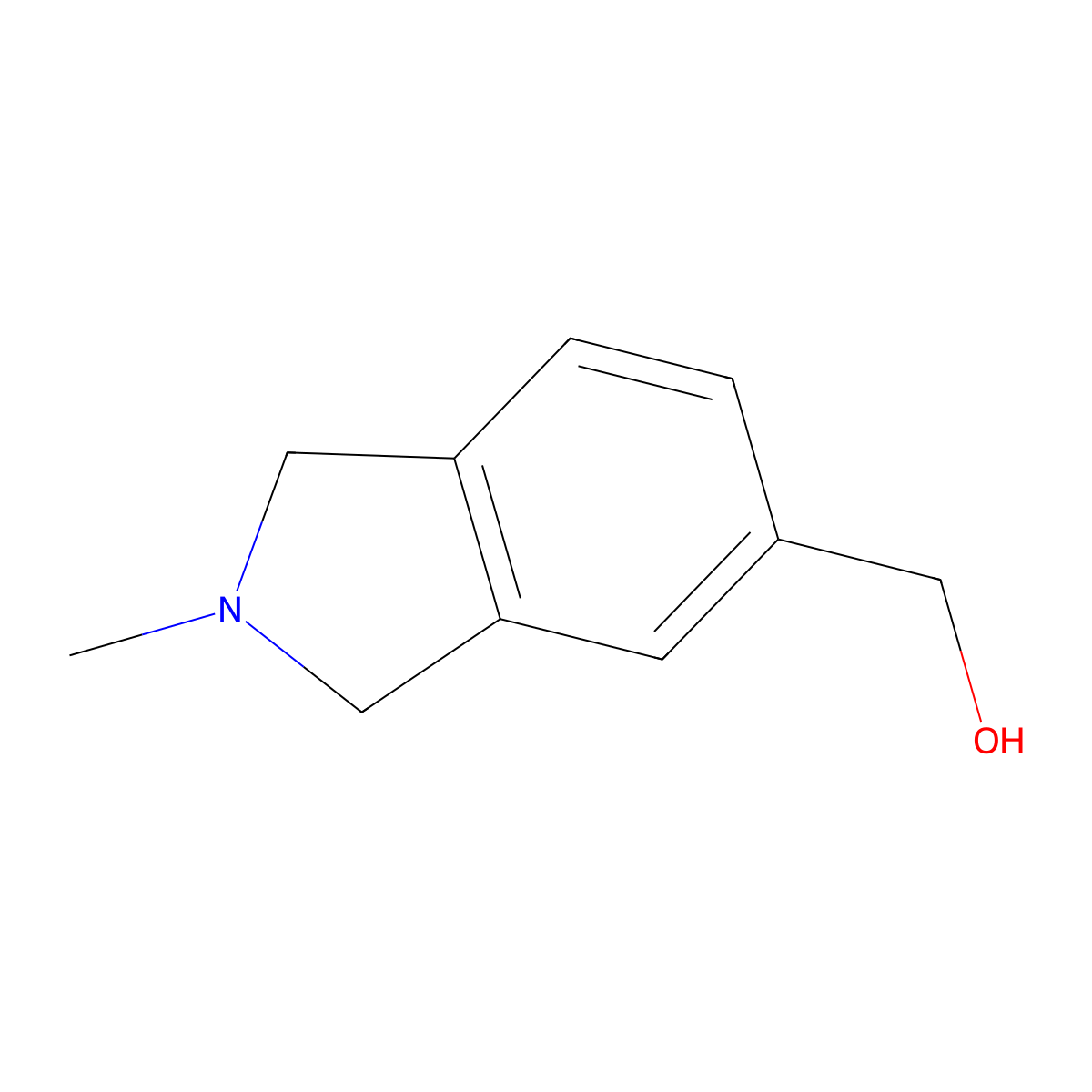 (2-methyl-2,3-dihydro-1H-isoindol-5-yl)methanol molecular structure, CAS 439691-87-9