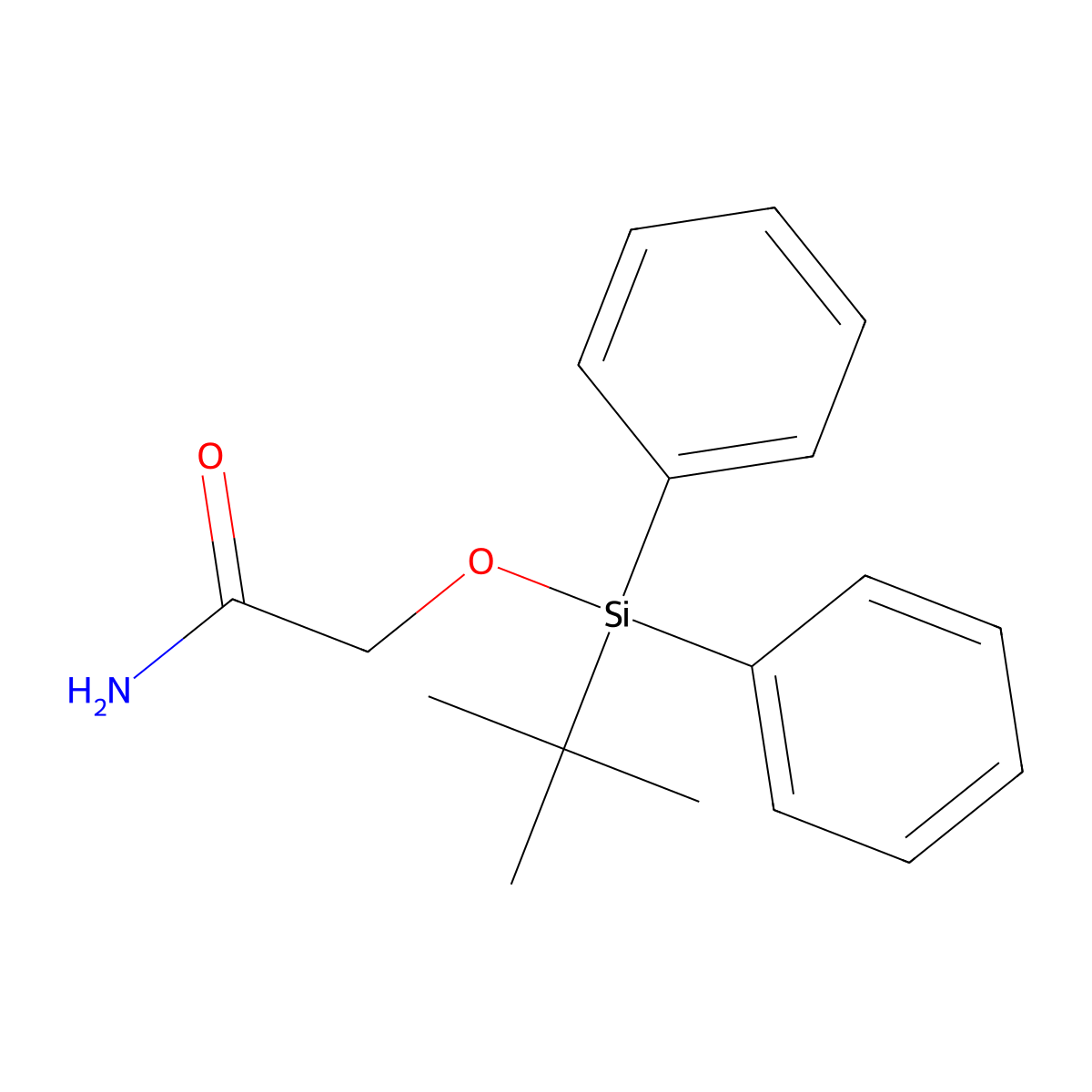 2-[[(1,1-Dimethylethyl)diphenylsilyl]oxy]acetamide molecular structure, CAS 439692-26-9