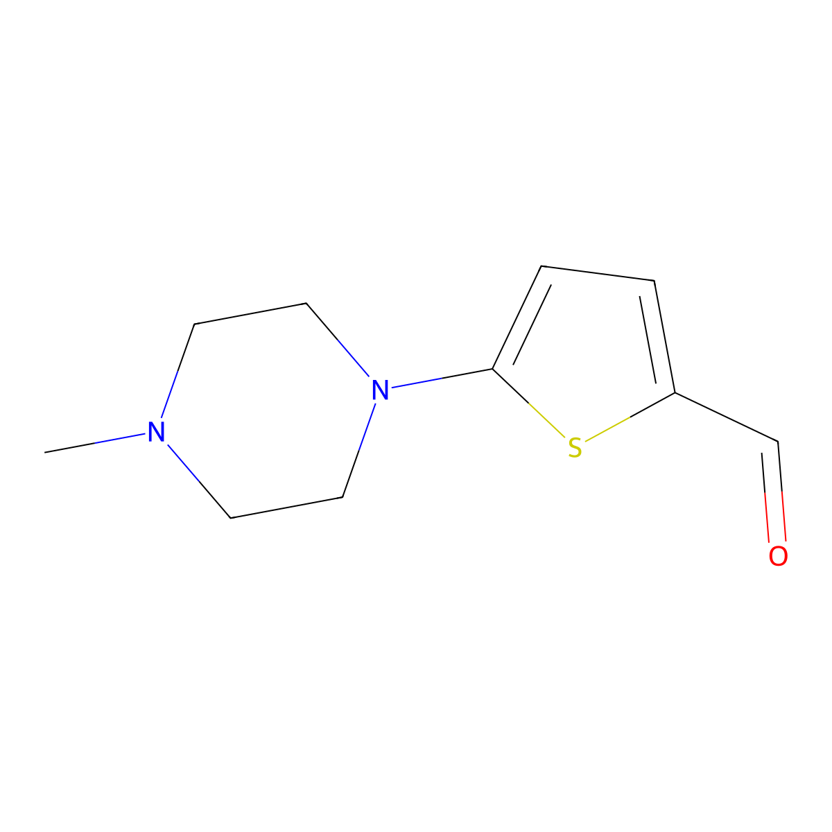 5-(4-Methylpiperazin-1-yl)thiophene-2-carbaldehyde molecular structure, CAS 439692-35-0