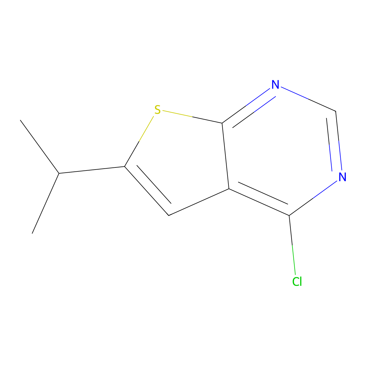 4-Chloro-6-isopropylthieno(2,3-d)pyrimidine molecular structure, CAS 439692-52-1