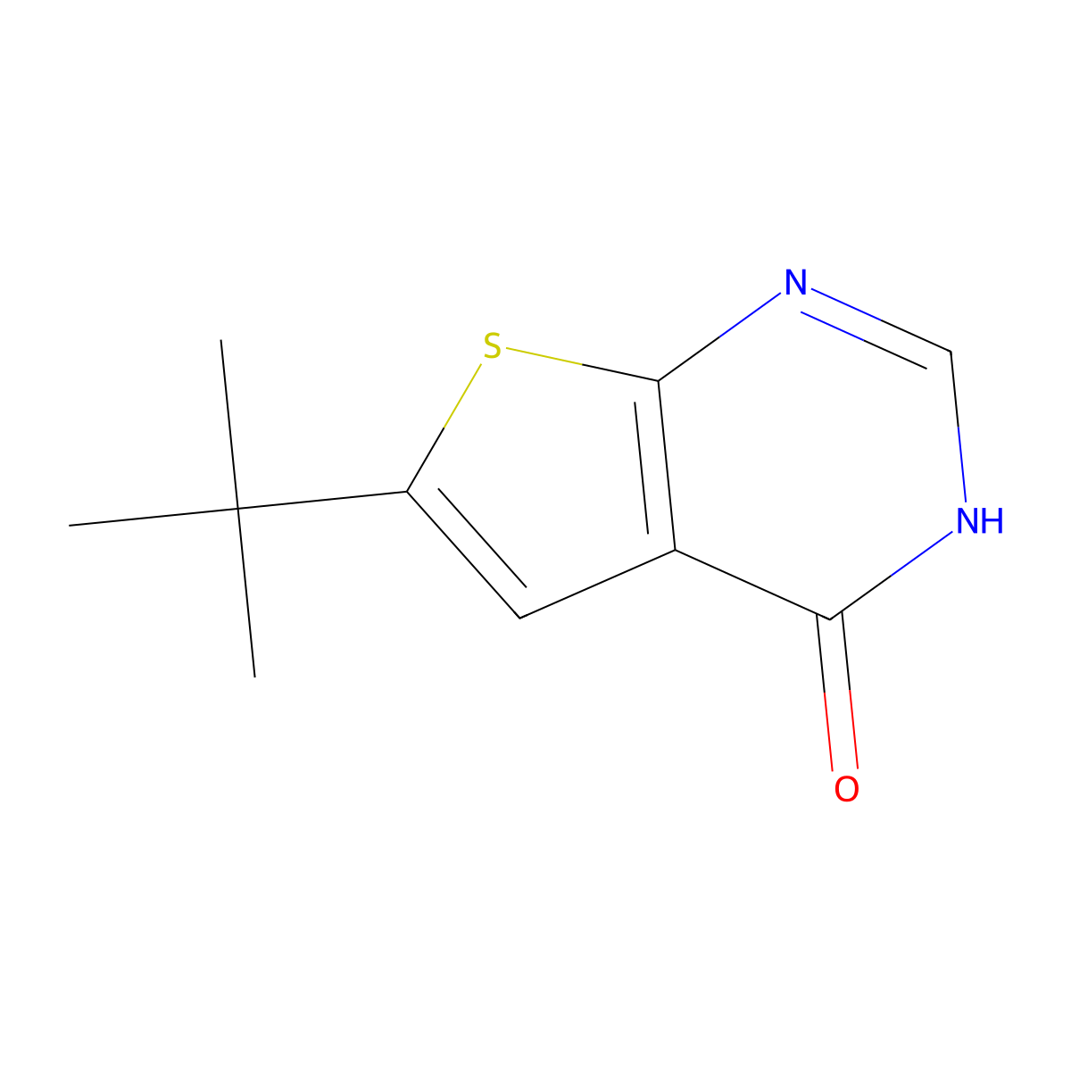 6-tert-Butyl-3H-thieno[2,3-d]pyrimidin-4-one molecular structure, CAS 439692-54-3