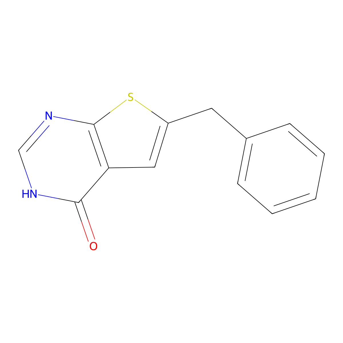 6-Benzylthieno[2,3-d]pyrimidin-4(3H)-one molecular structure, CAS 439692-62-3