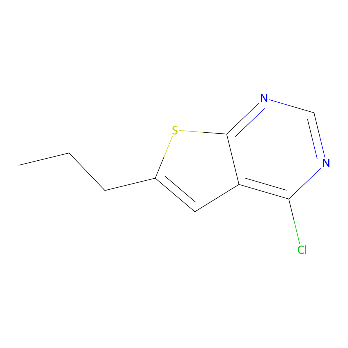 4-Chloro-6-propylthieno[2,3-d]pyrimidine molecular structure, CAS 439692-82-7