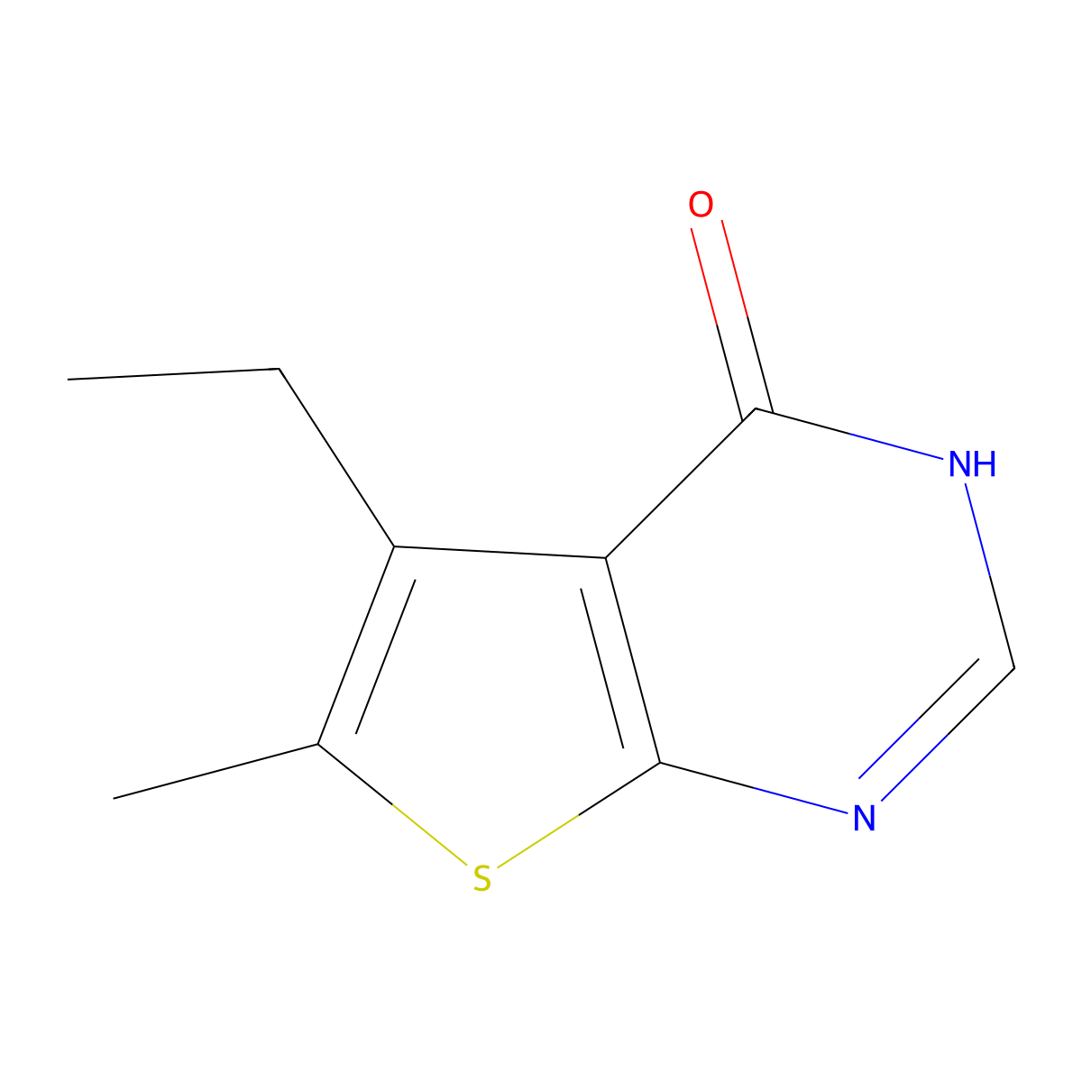 5-Ethyl-6-methylthieno[2,3-d]pyrimidin-4(3H)-one molecular structure, CAS 439692-89-4