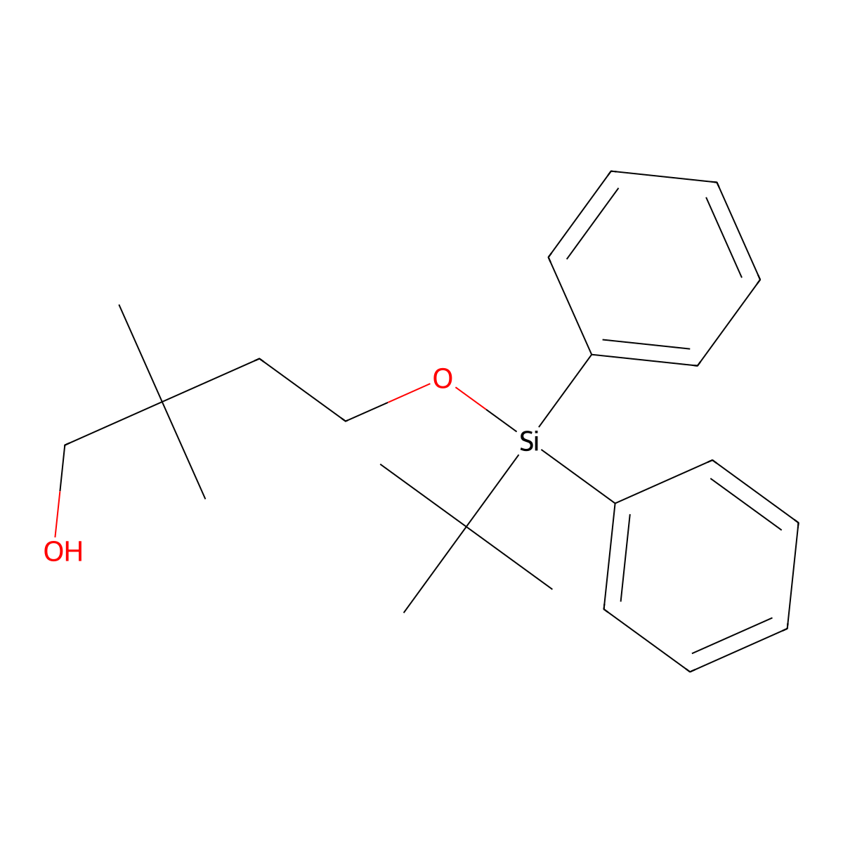 4-((tert-Butyldiphenylsilyl)oxy)-2,2-dimethylbutan-1-ol molecular structure, CAS 439693-30-8