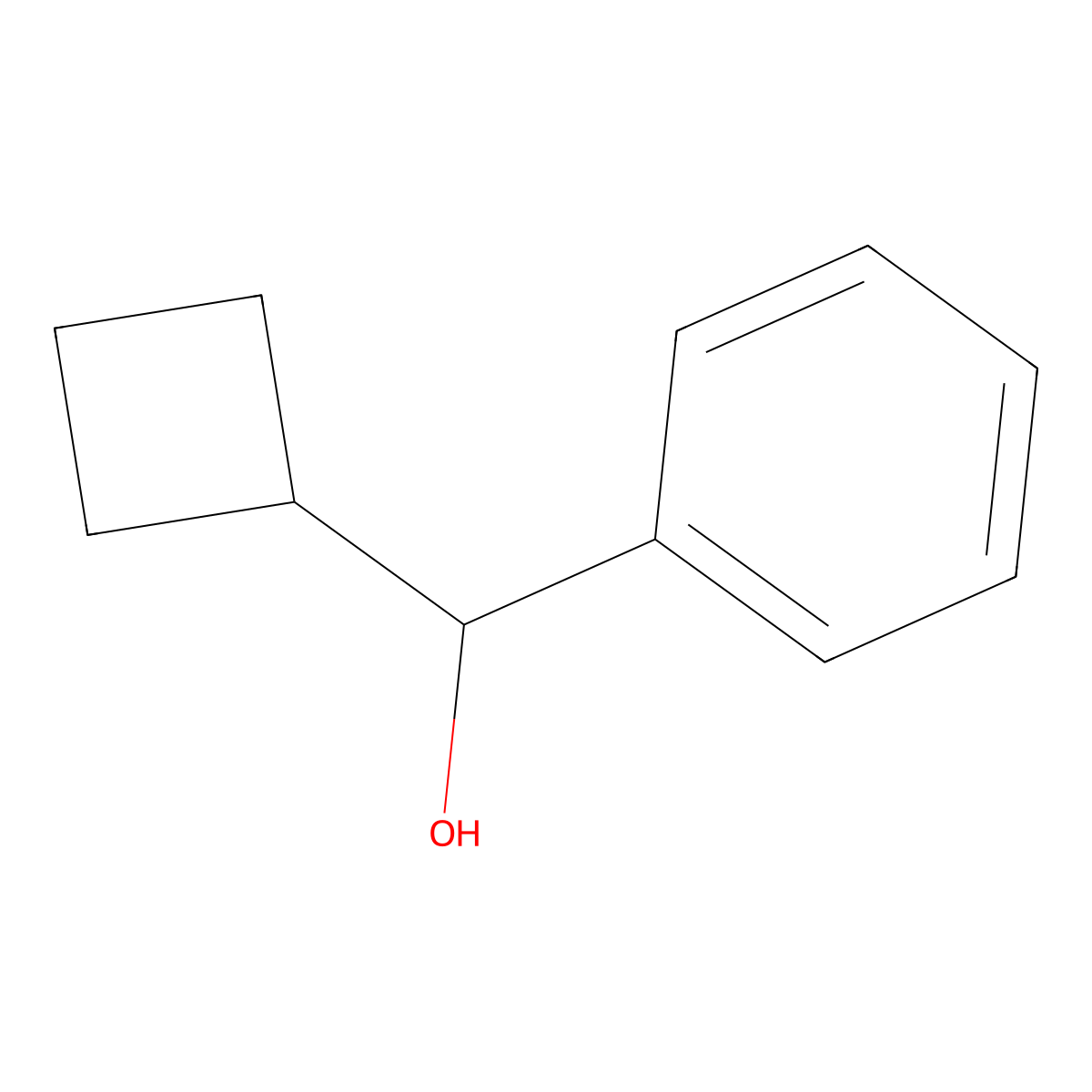 Cyclobutyl(phenyl)methanol molecular structure, CAS 4397-00-6