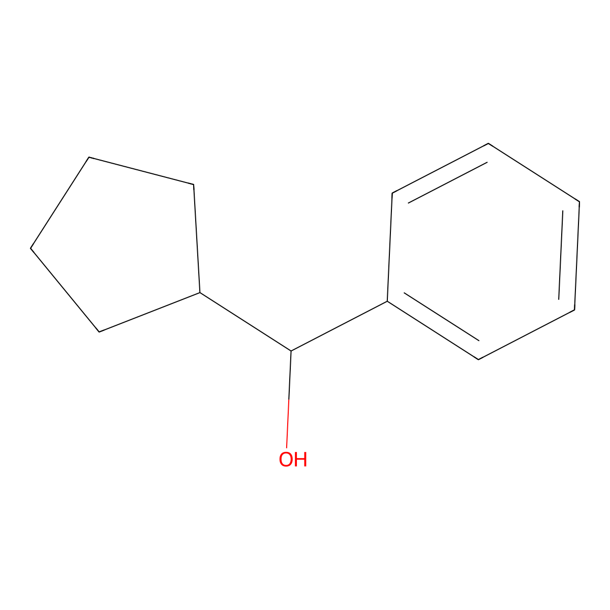 Cyclopentyl(phenyl)methanol molecular structure, CAS 4397-01-7