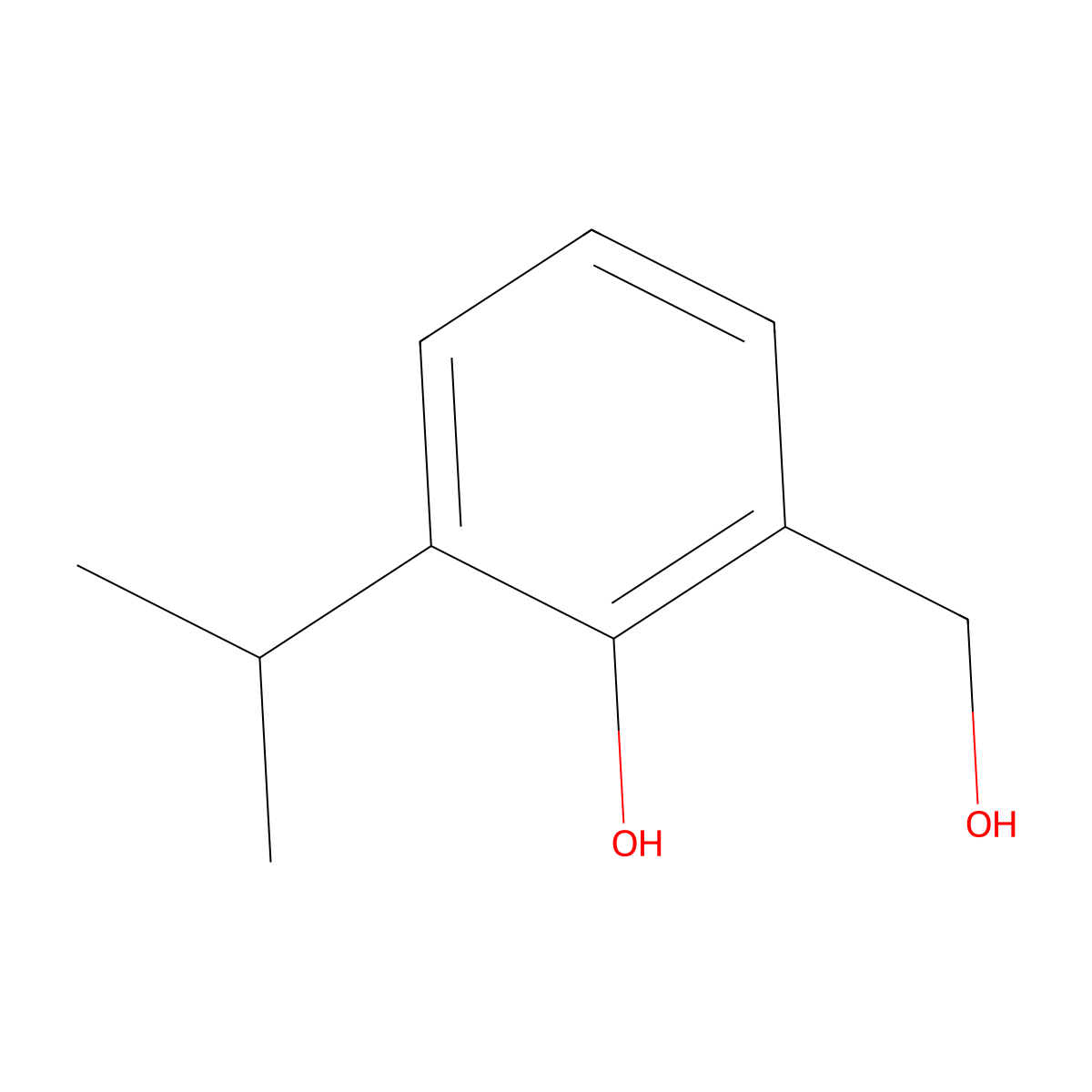 2-Hydroxymethyl-6-isopropylphenol molecular structure, CAS 4397-16-4