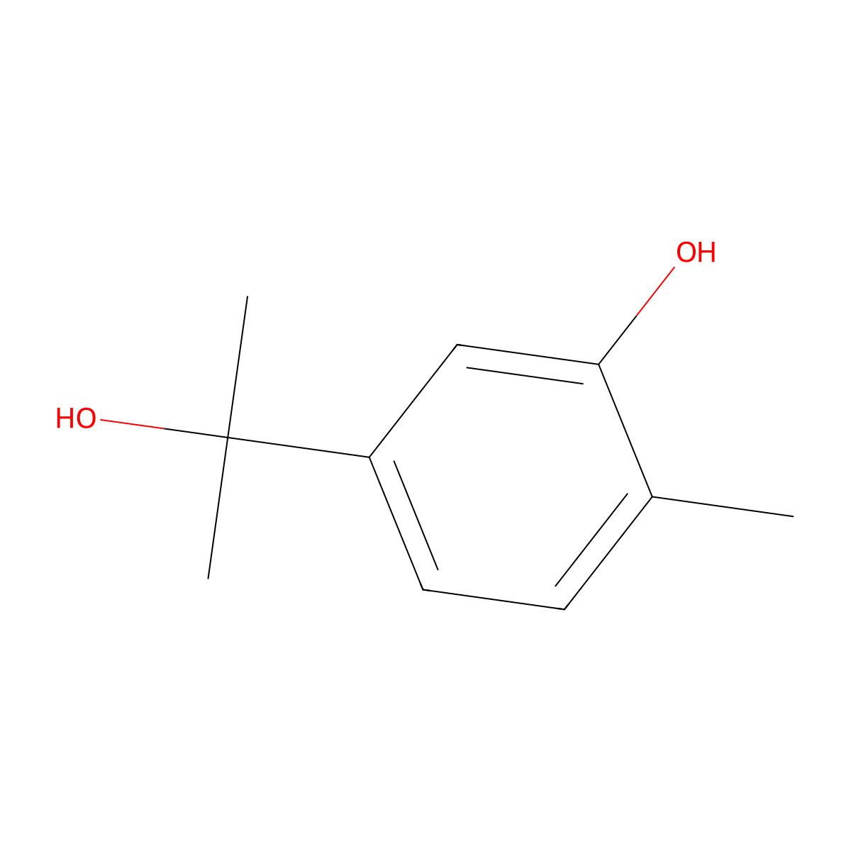 5-(2-Hydroxypropan-2-yl)-2-methylphenol molecular structure, CAS 4397-18-6