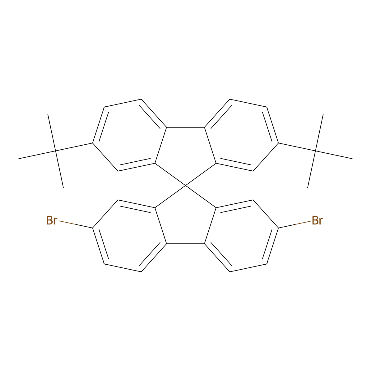 2,7-Dibromo-2',7'-DI-tert-butyl-9,9'-spirobi[fluorene] molecular structure, CAS 439791-57-8