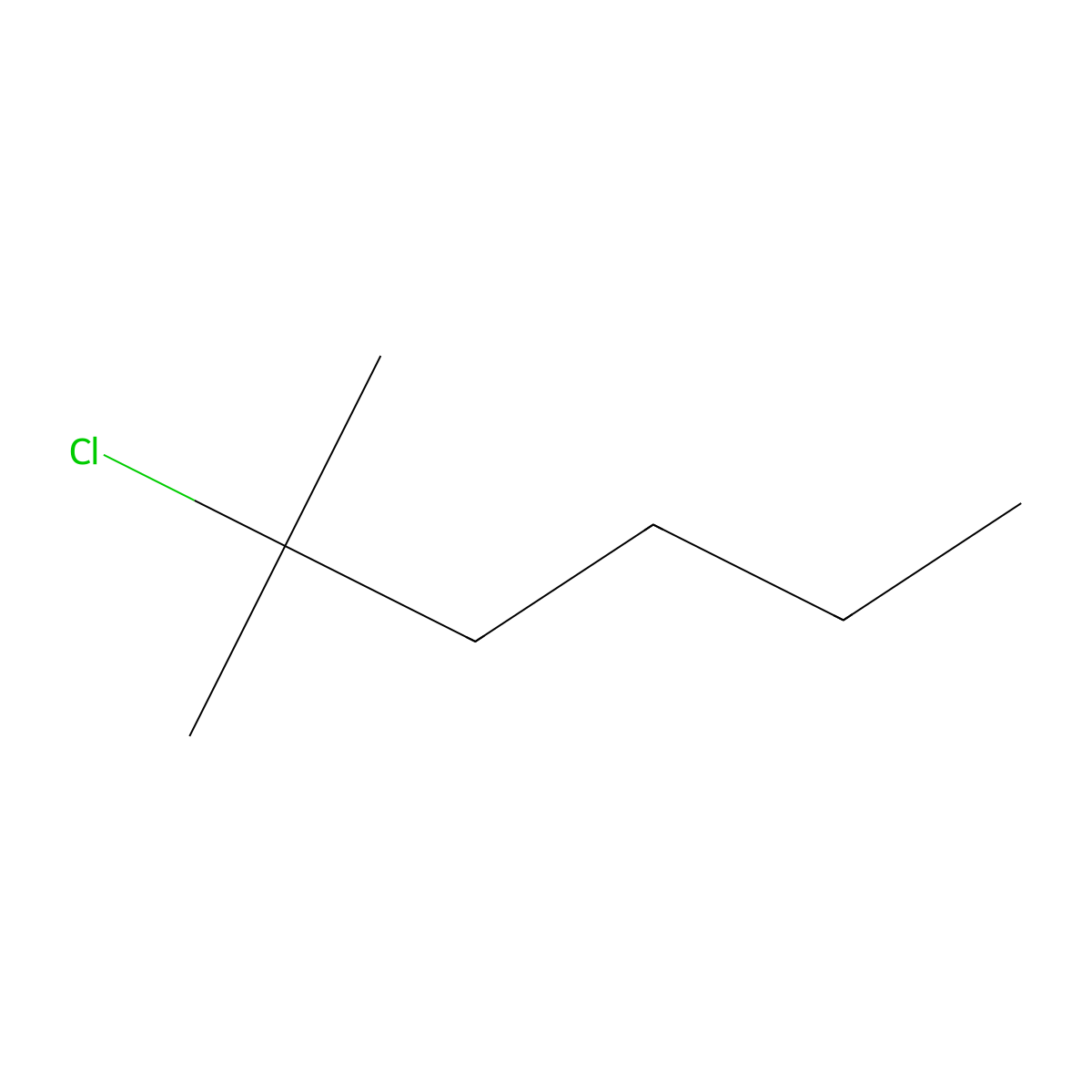 2-Chloro-2-methylhexane molecular structure, CAS 4398-65-6